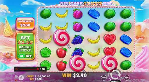Дизайн игрового автомата Sweet Bonanza